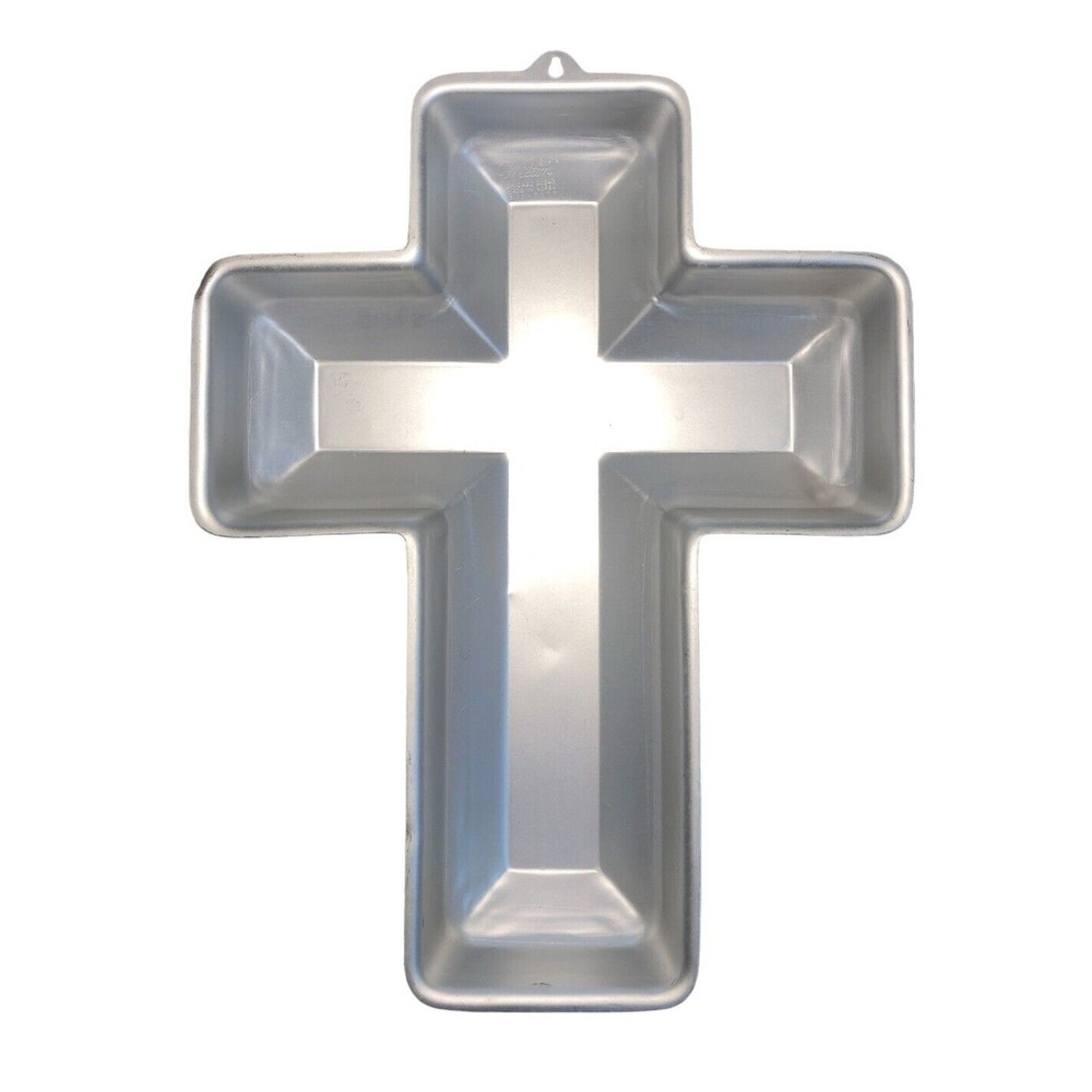Vintage 1972 Wilton Cross Cake Pan Mold Aluminum 14.5"